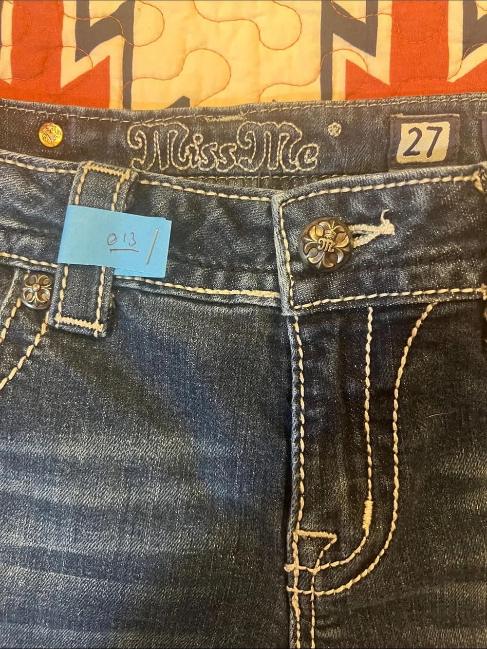 Miss Me Dark Blue Distressed Denim Ankle Shorts